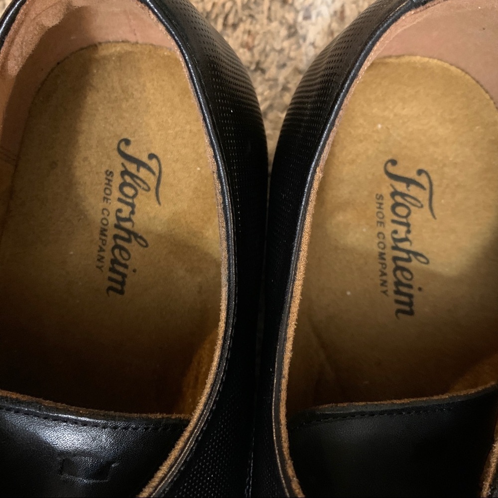 Florsheim Black Leather Kierland Lace Up Shoes Size 12EEE - Picture 7 of 11